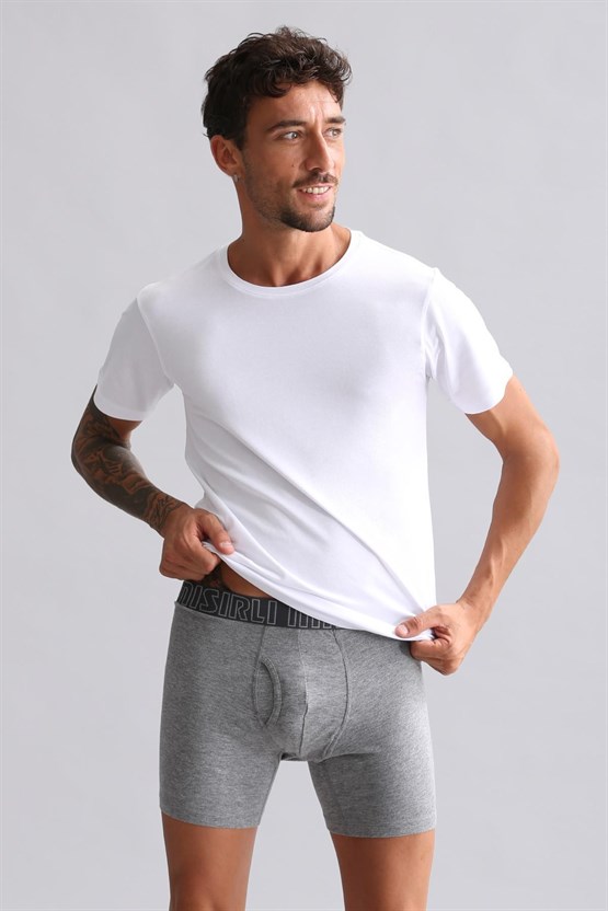 Mısırlı BAMBU HERCULES Slim Fit Bisiklet Yaka Fanila / T-Shirt Beyaz