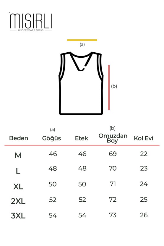 Mısırlı BAMBU HERCULES Slim Fit V Yaka Sporcu Atlet / T-Shirt Pas Kırmızı