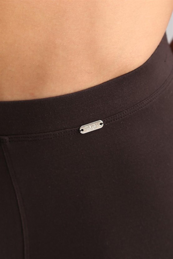 Mısırlı BAMBU ZEUS LUXURY Regular Fit Metal Armalı Long Boxer Kahverengi