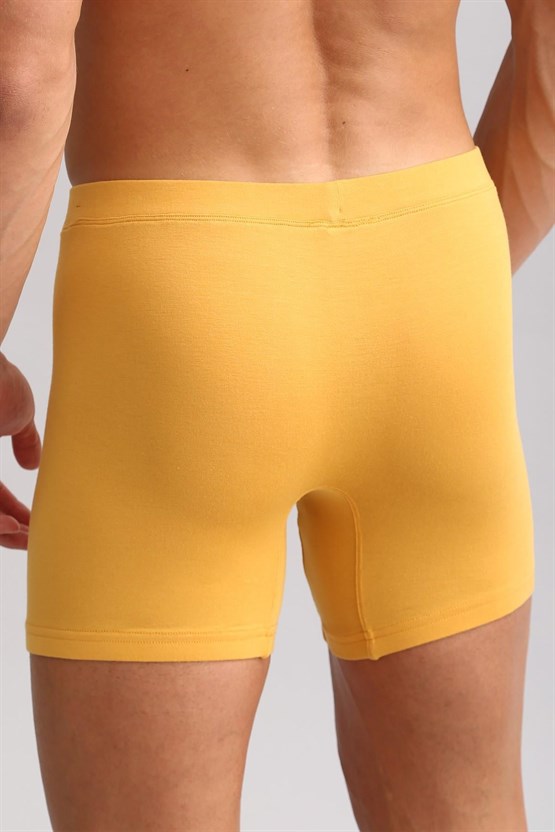 Mısırlı BAMBU ZEUS LUXURY Regular Fit Metal Armalı Long Boxer Hardal