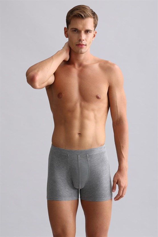 Mısırlı BAMBU ZEUS Regular Fit Boxer Gri Melanj