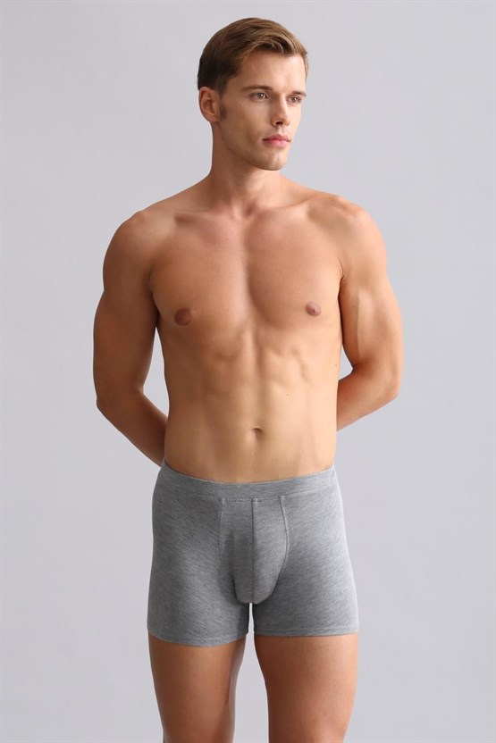 Mısırlı BAMBU ZEUS Regular Fit Boxer Gri Melanj