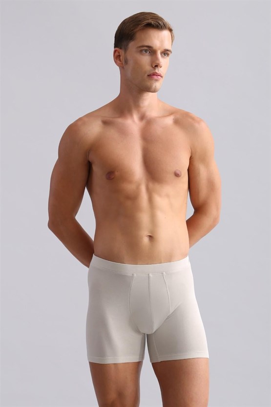 Mısırlı BAMBU ZEUS Regular Fit Long Boxer Toprak Bej