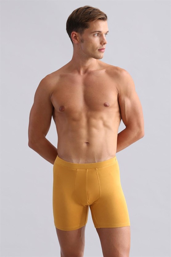 Mısırlı BAMBU ZEUS Regular Fit Long Boxer Hardal