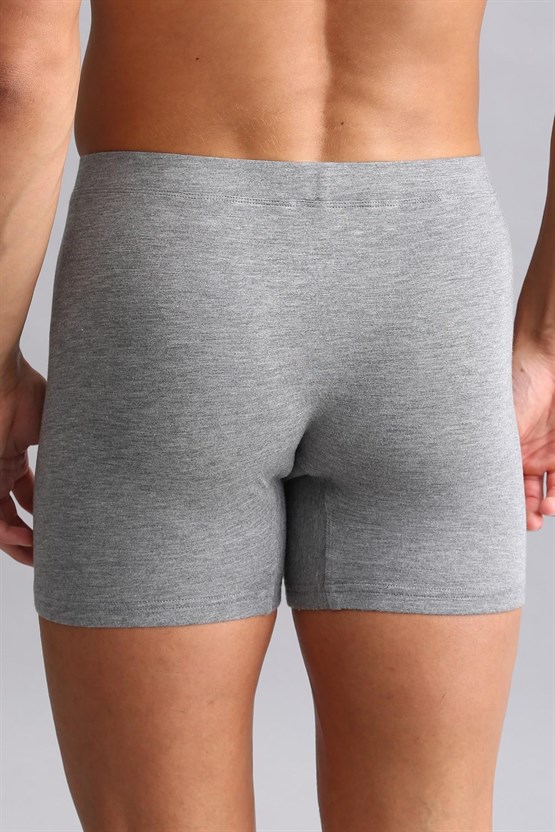 Mısırlı BAMBU ZEUS Regular Fit Long Boxer Gri Melanj