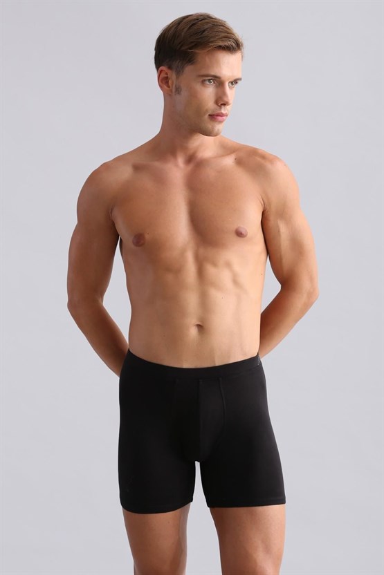 Mısırlı BAMBU ZEUS Regular Fit Long Boxer Siyah