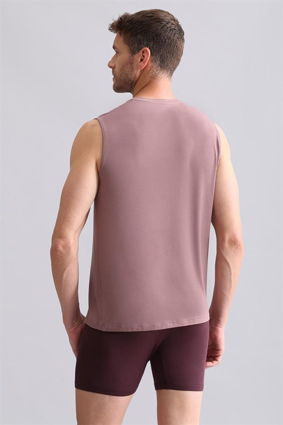 Mısırlı BAMBU ZEUS Regular Fit V Yaka Sporcu Atlet / T-Shirt Lavender