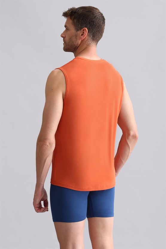 Mısırlı BAMBU ZEUS Regular Fit V Yaka Sporcu Atlet / T-Shirt Pas Kırmızı