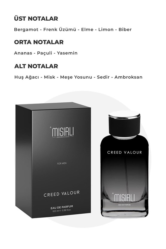 Mısırlı CREED VALOUR – 100 ml EDP Erkek Parfümü Renksiz