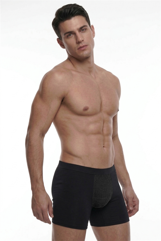 Mısırlı Erkek  Silverman GÜMÜŞ Boxer Uzun - Long Siyah