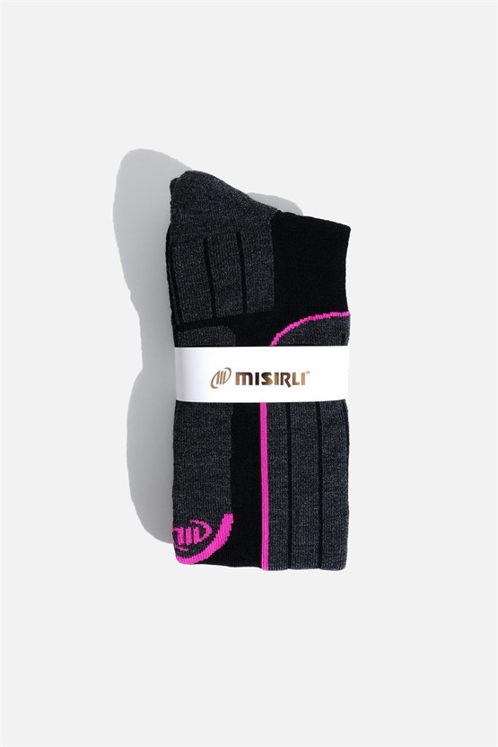 Mısırlı Erkek Anatomik Kayak ve Snowboard Çorabı Siyah