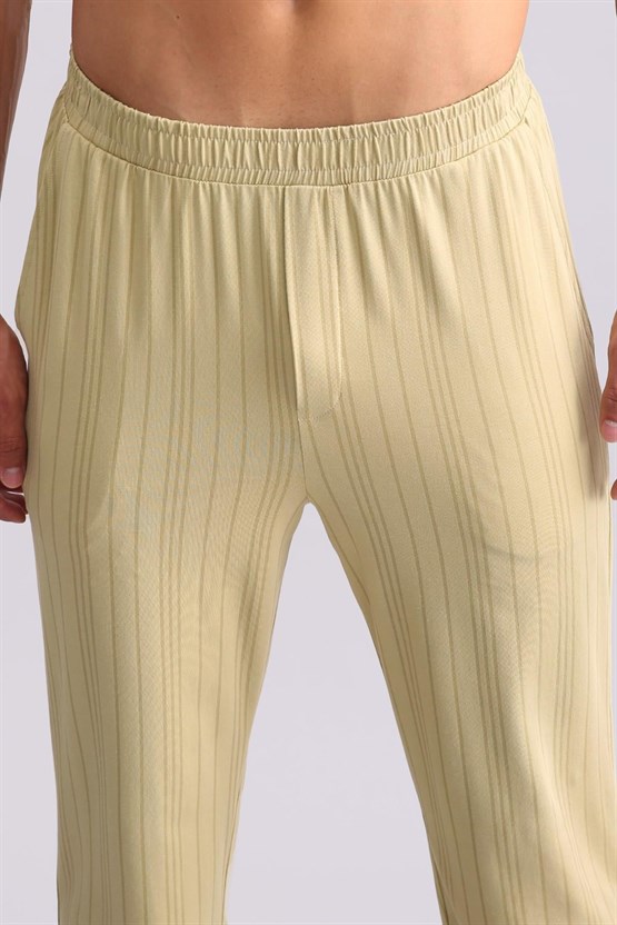 Mısırlı Erkek Bambu Düz Paça Pantolon Adaçayı Yeşili