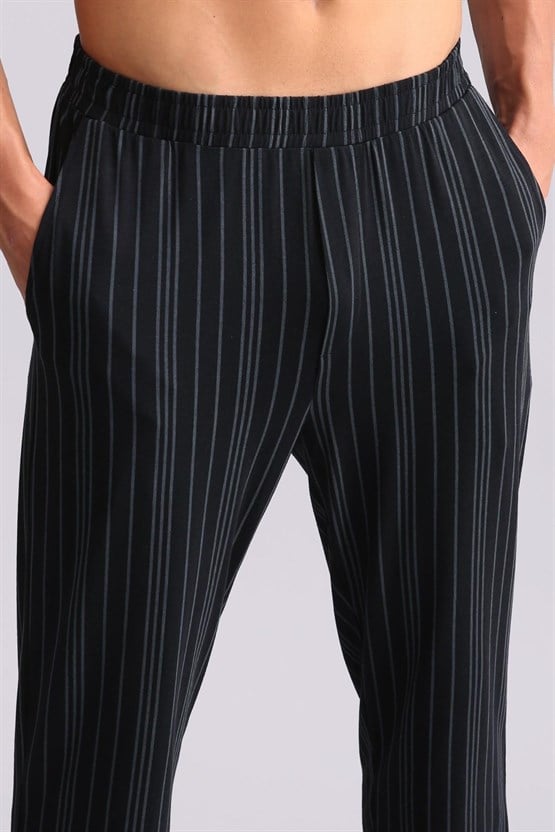 Mısırlı Erkek Bambu Düz Paça Pantolon Siyah