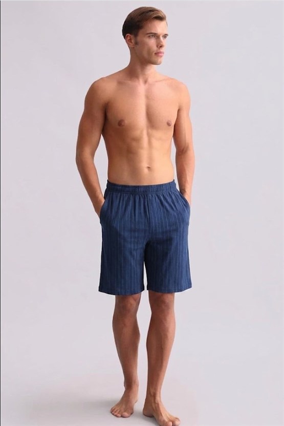 Mısırlı Erkek Bambu Pijama Şort Lacivert