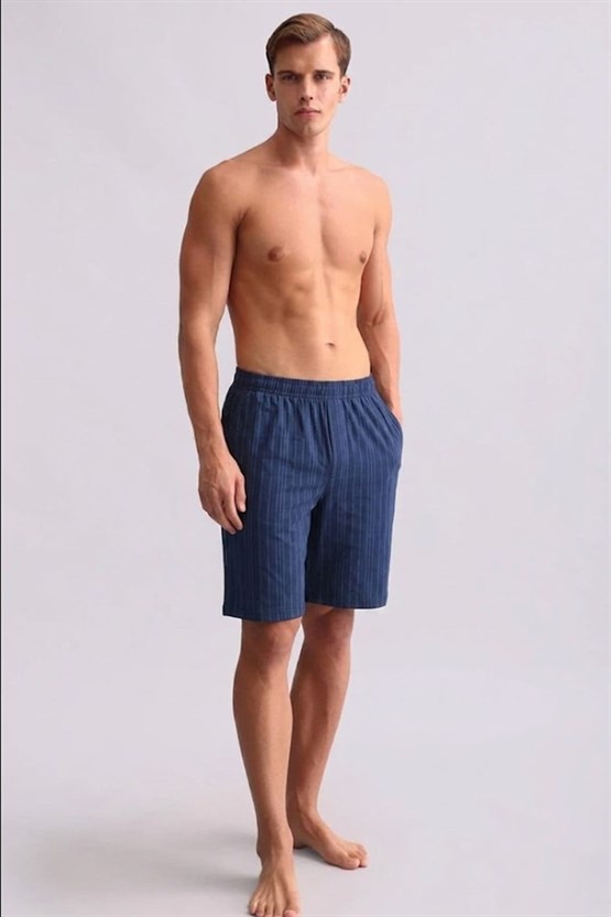 Mısırlı Erkek Bambu Pijama Şort Lacivert