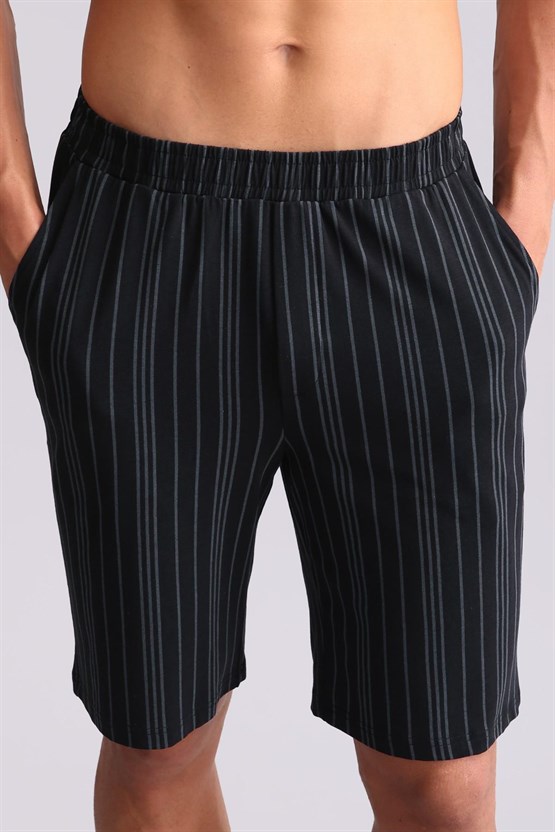 Mısırlı Erkek Bambu Pijama Şort Siyah