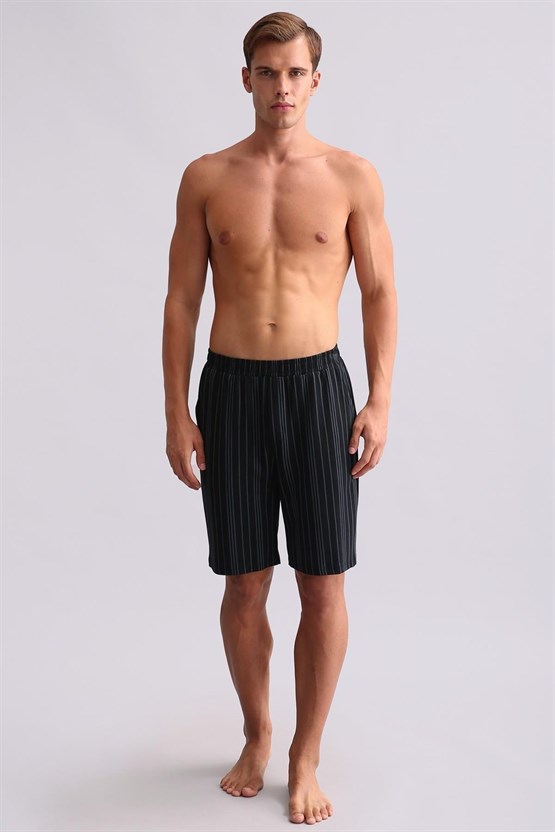 Mısırlı Erkek Bambu Pijama Şort Siyah