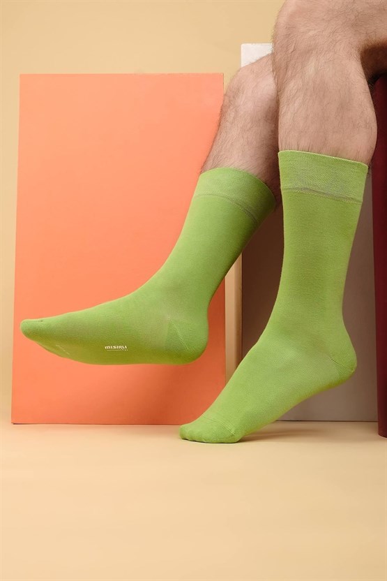 Mısırlı Erkek Bambu Tekli Soket Çorap Yeşil