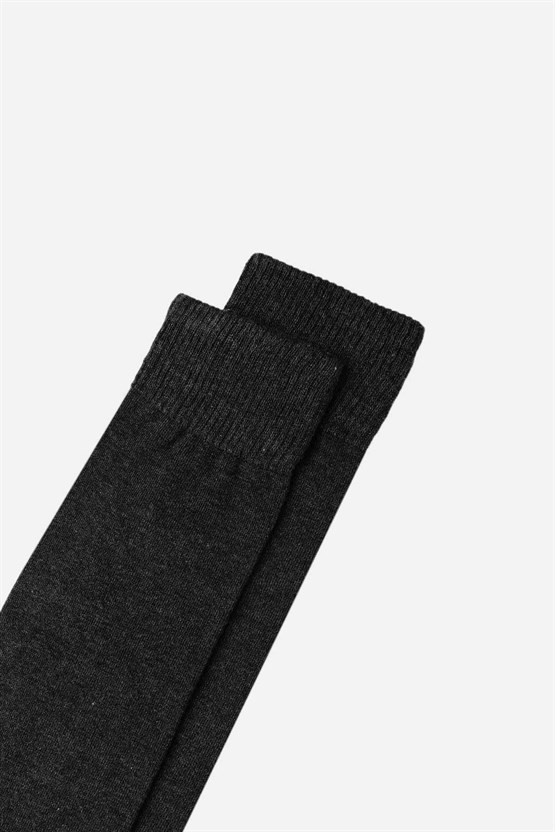 Mısırlı Erkek Bambu Tekli Uzun Konç Çorap Antrasit