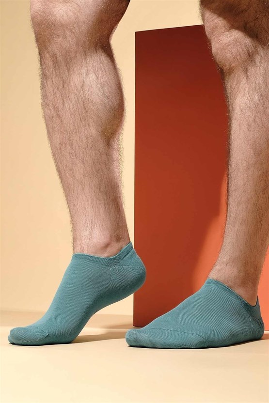 Mısırlı Erkek Bambu Tekli Yazlık No Show Çorap Pastel Mavi