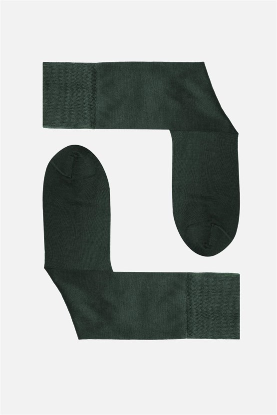 Mısırlı Erkek Merserize Tekli Süper İnce Soket Çorap Yeşil