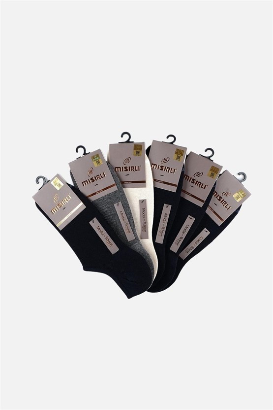 Mısırlı Erkek Modal 6 Çift Yazlık No Show Çorap Çok Renkli