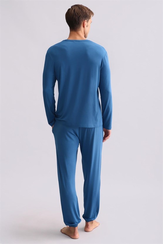 Mısırlı Erkek Modal Sweatshirt Koyu Lacivert