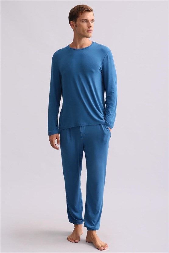 Mısırlı Erkek Modal Sweatshirt Koyu Lacivert