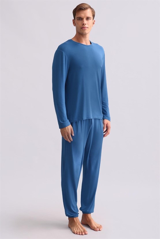 Mısırlı Erkek Modal Sweatshirt Koyu Lacivert