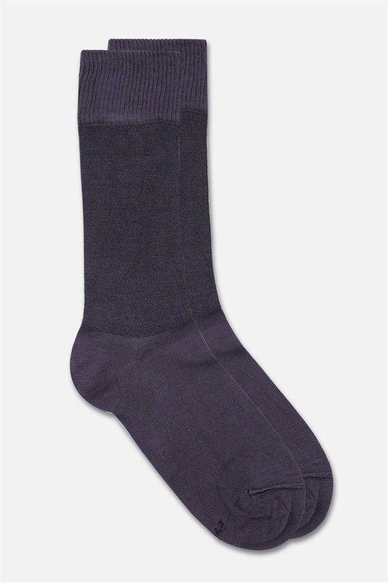 Mısırlı Erkek Modal Tekli DİABETİKER Lastiksiz Uzun Soket Çorap Füme