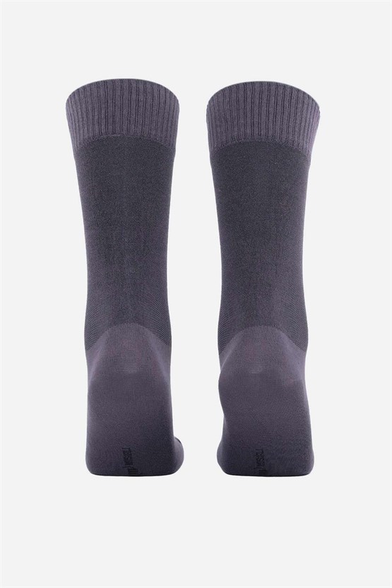 Mısırlı Erkek Modal Tekli DİABETİKER Lastiksiz Uzun Soket Çorap Füme