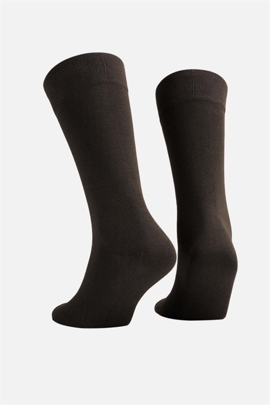 Mısırlı Erkek Modal Tekli Soket Çorap Kahverengi