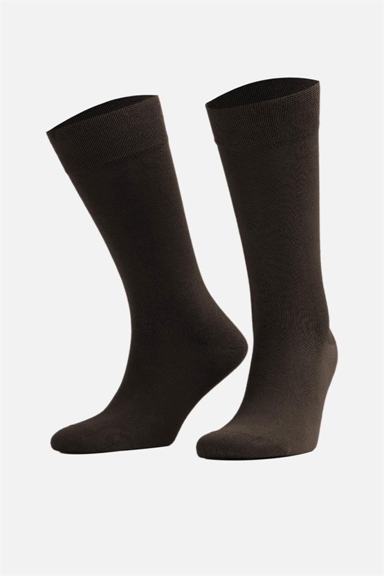 Mısırlı Erkek Modal Tekli Soket Çorap Kahverengi