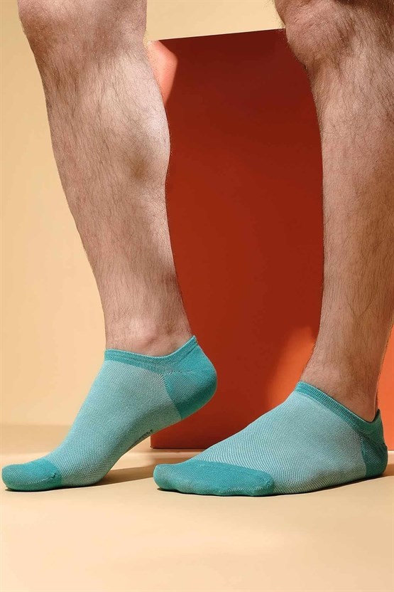 Mısırlı Erkek Modal Tekli Yazlık No Show Çorap Mavi