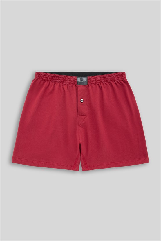 Mısırlı Erkek Pamuklu Ares Şort  Boxer Bordo