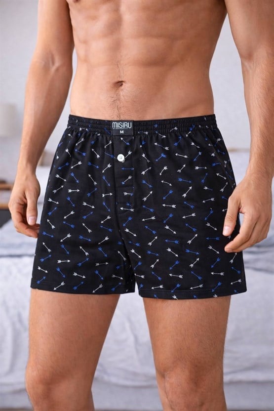 Mısırlı Erkek Pamuklu Artemis Desenli Şort Boxer Ok Desenli