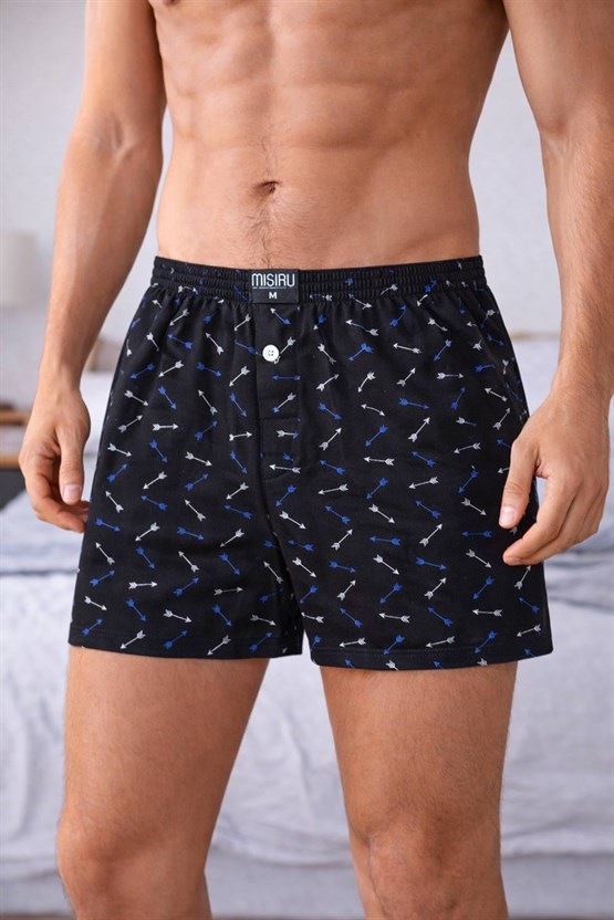 Mısırlı Erkek Pamuklu Artemis Desenli Şort Boxer Ok Desenli