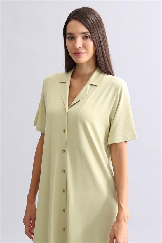 Mısırlı Kadın Bambu Gecelik Adaçayı Yeşili