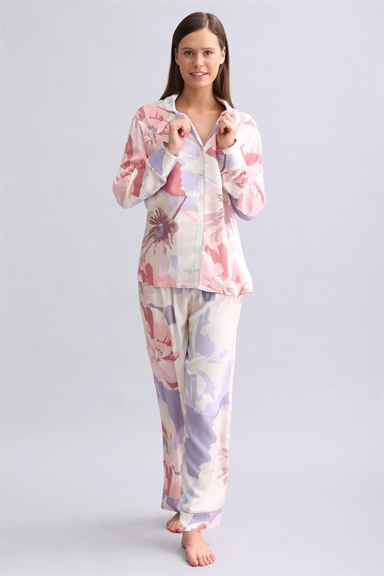 Mısırlı Kadın Bambu Pijama Altı Koyu Lila