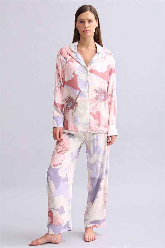 Mısırlı Kadın Bambu Pijama Altı Koyu Lila