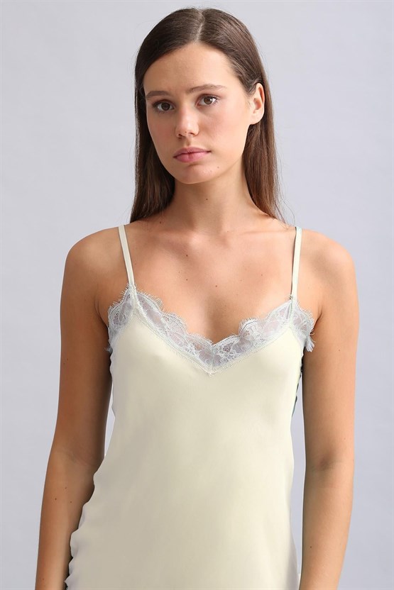 Mısırlı Kadın Bambu Şort Takımı Ekru