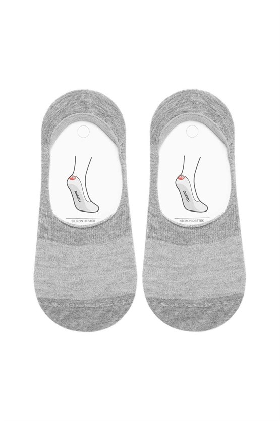 Mısırlı Kadın Bambu Tekli Yazlık Babet Çorap Gri