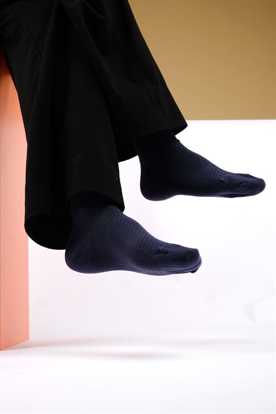 Mısırlı Kadın Bambu Tekli Yazlık Kısa Konç Çorap Lacivert