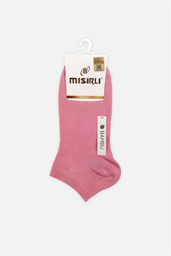 Mısırlı Kadın Bambu Tekli Yazlık Patik Çorap Pembe