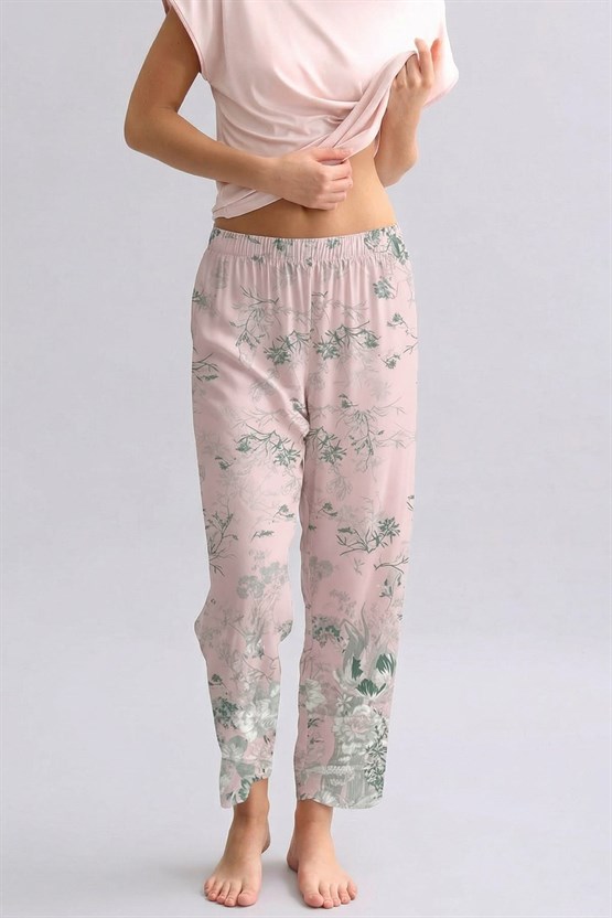 Mısırlı Kadın Dokuma Alt Pijama Gül Kurusu