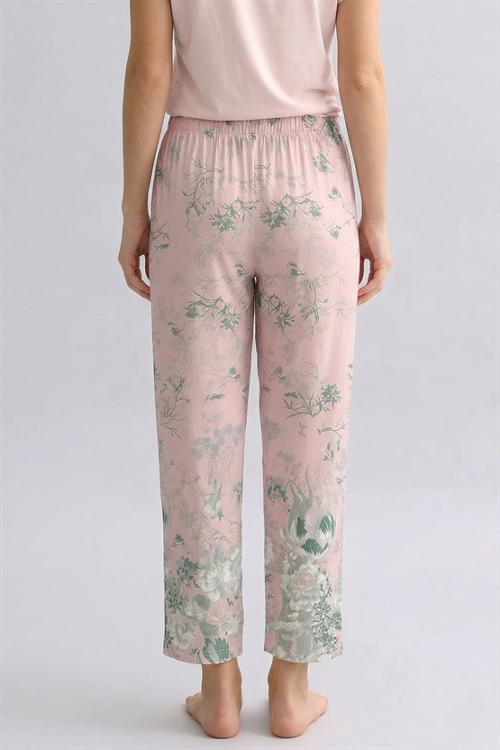 Mısırlı Kadın Dokuma Alt Pijama Gül Kurusu