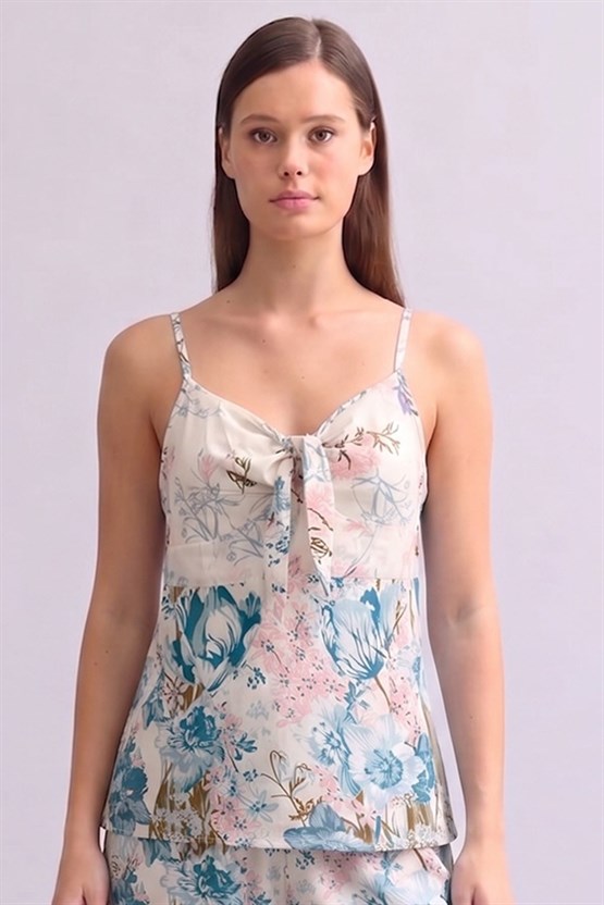 Mısırlı Kadın Dokuma Atlet Bağlamalı Mavi