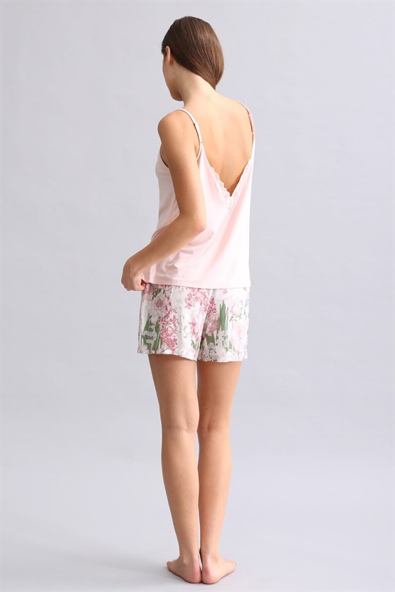 Mısırlı Kadın Dokuma Midi Şort Gül Kurusu