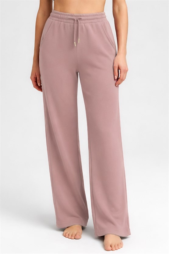 Mısırlı Kadın Düz Pantolon Gül Kurusu