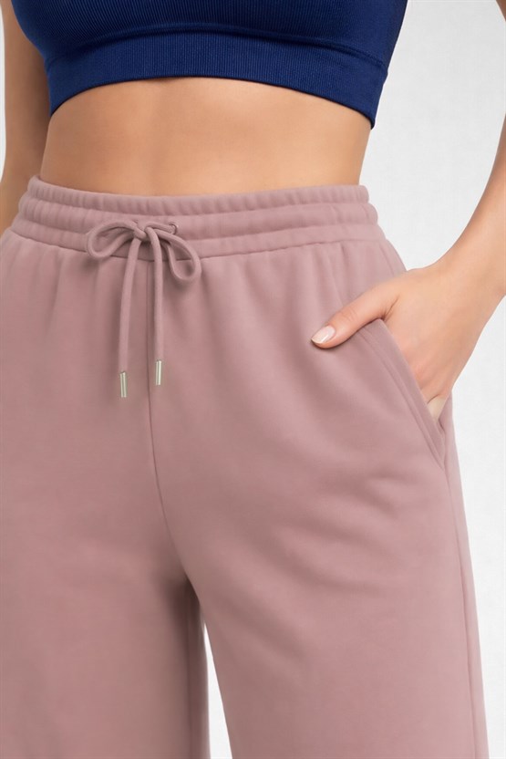 Mısırlı Kadın Düz Pantolon Gül Kurusu